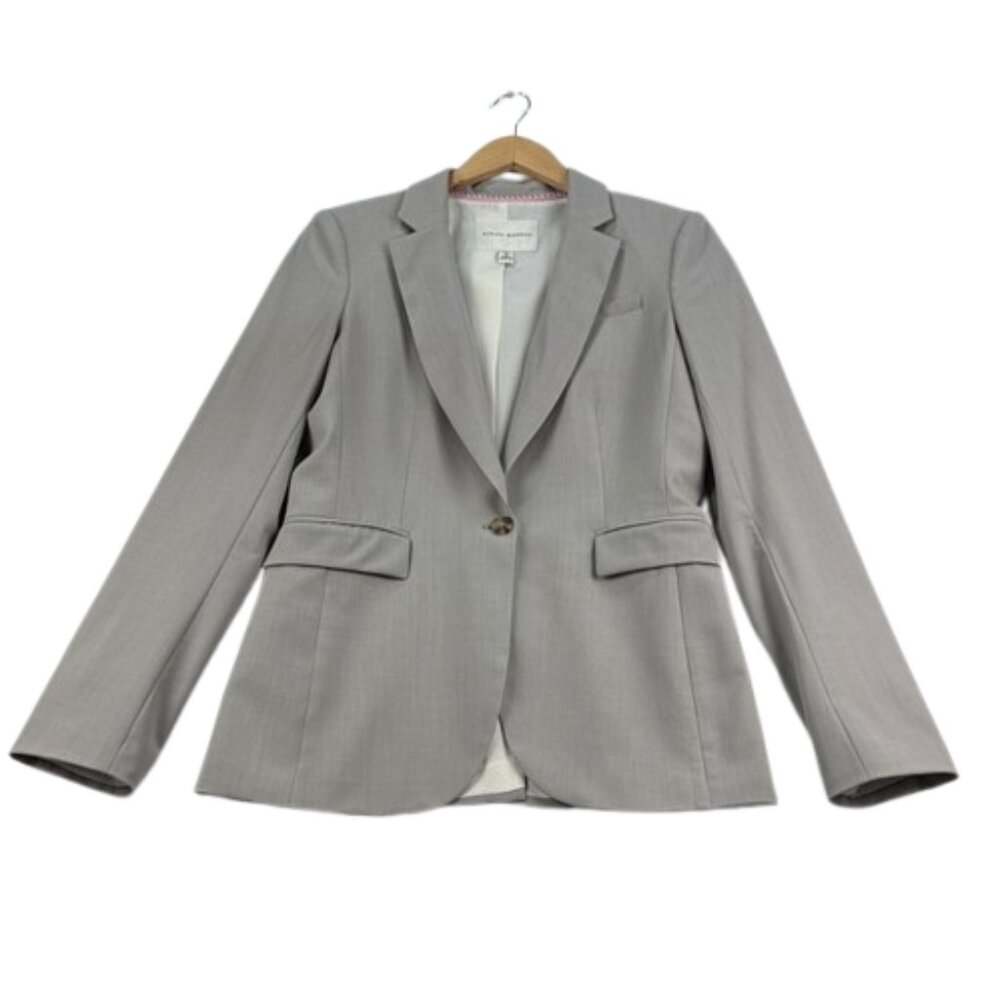 Banana Republic Wool Blend Gray Women's Blazer Size 8